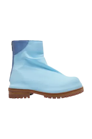 424 Marathon Zipped Boots In Light Blue