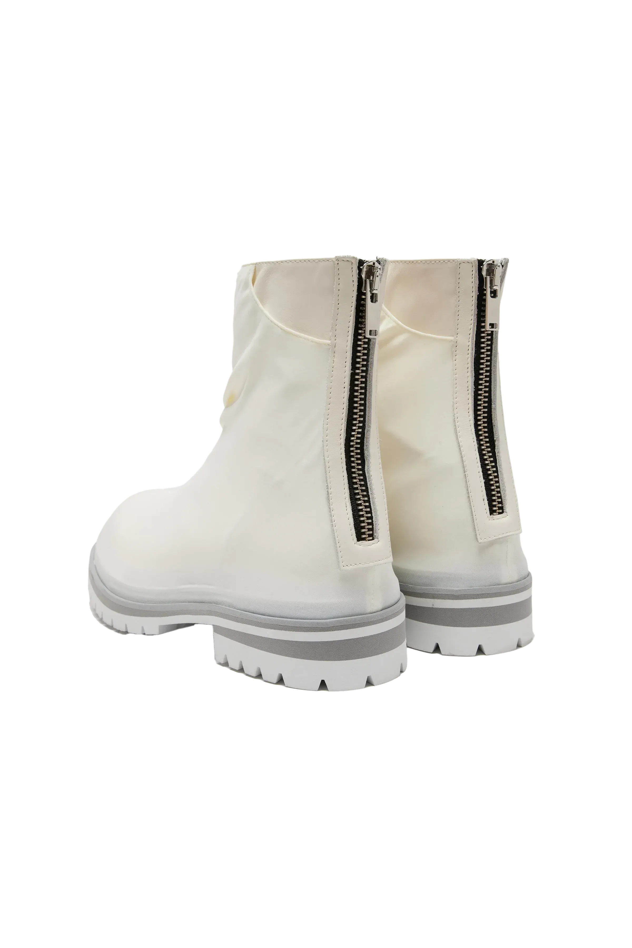 424 Marathon Zipped Boots In White