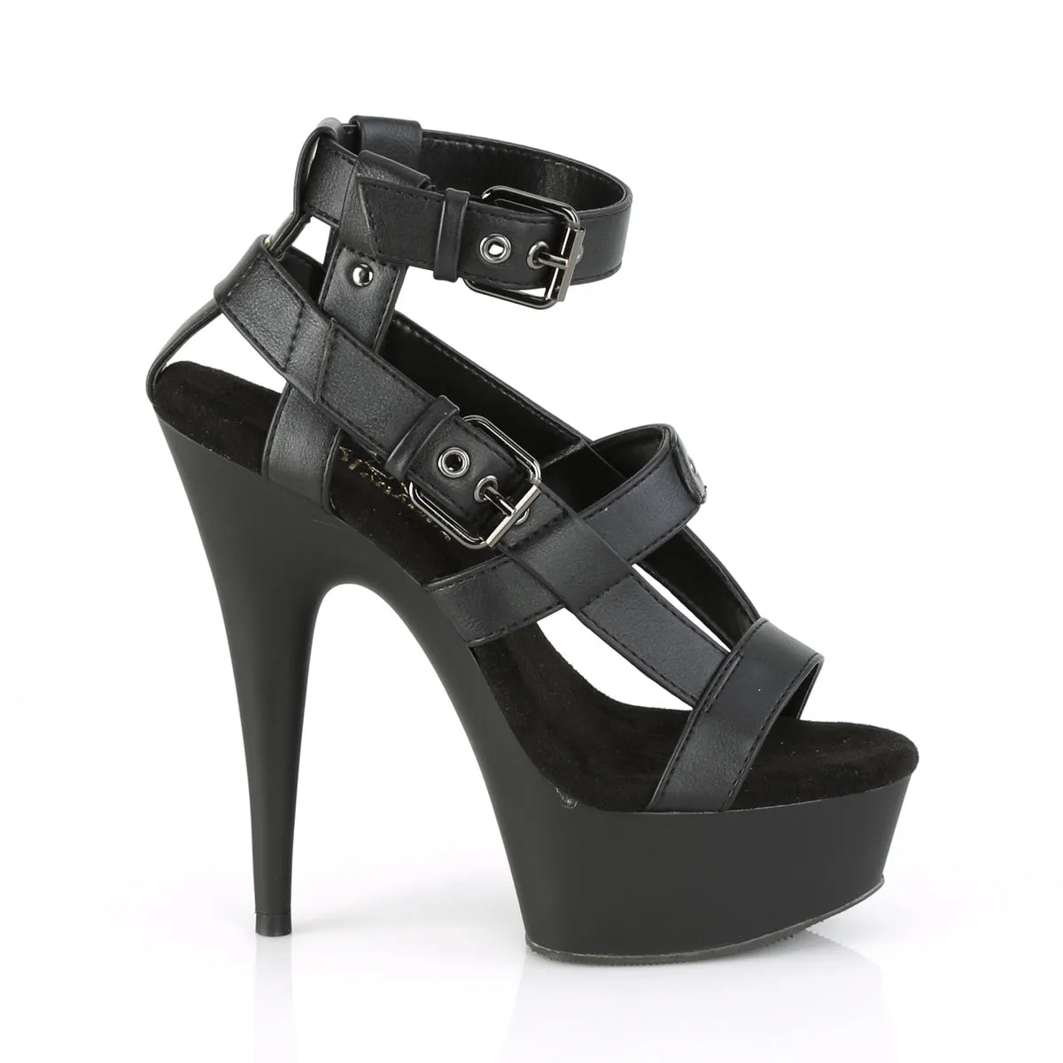 6 Inch Heel DELIGHT-637 Black Pu