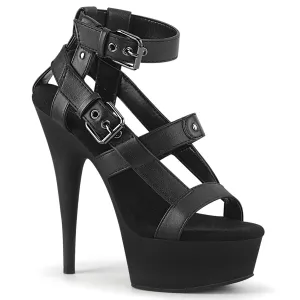 6 Inch Heel DELIGHT-637 Black Pu