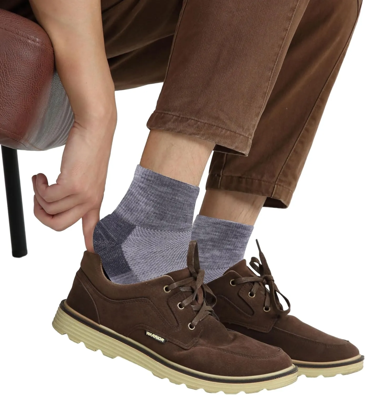 90% Merino Wool Socks for Men Women, Soft Thin Ankle Socks for Athletic Running Hiking Cycling 3 Pairs