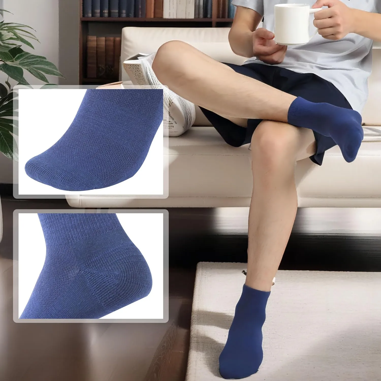 90% Merino Wool Socks for Men Women, Soft Thin Ankle Socks for Athletic Running Hiking Cycling 3 Pairs