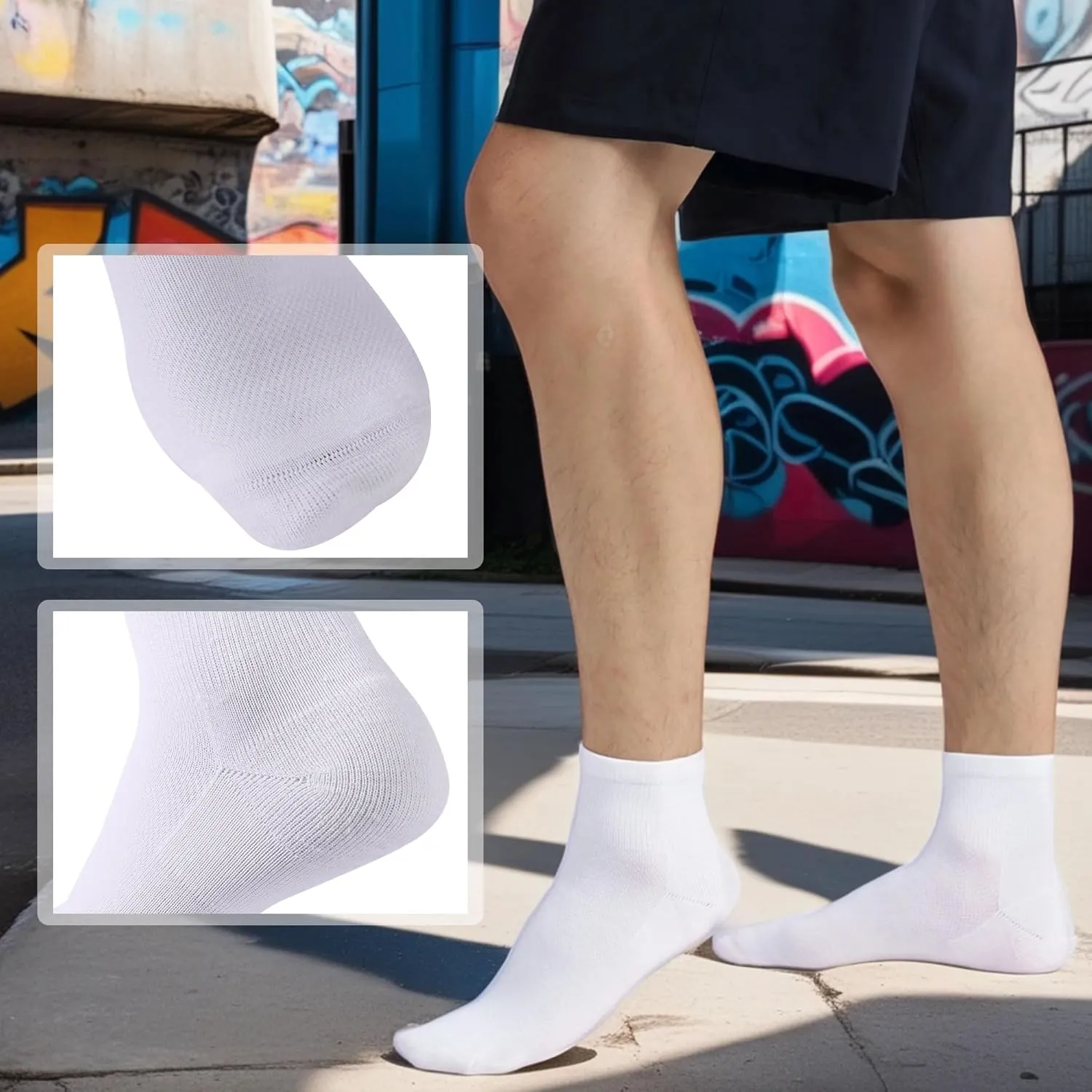90% Merino Wool Socks for Men Women, Soft Thin Ankle Socks for Athletic Running Hiking Cycling 3 Pairs