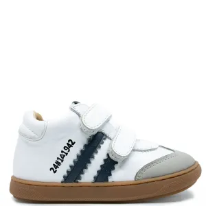 Acebos White Stripe Velcro Baby Sneaker
