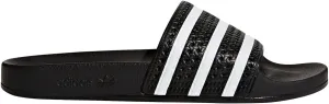 adidas Originals Adilette Mens Pool Flip Flop Slide Sandal Black/White - UK 10