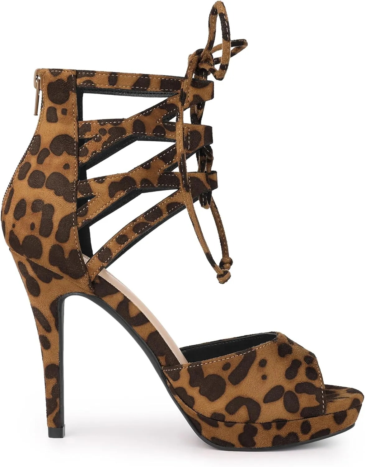 Allegra K Women's Platform Gladiator Strappy Open Toe Stiletto High Heel Sandals