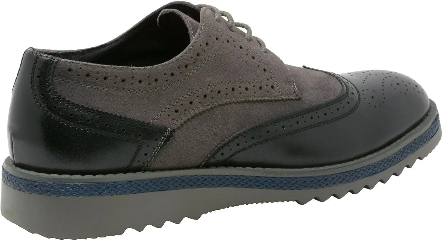 Alpine Swiss ALEC Mens Ripple Sole Wingtip Shoes Leather Lining & Insole - Runs 1 Size Big