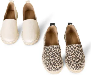 Amazon Essentials Women's Espadrille Flats, Pack of 2