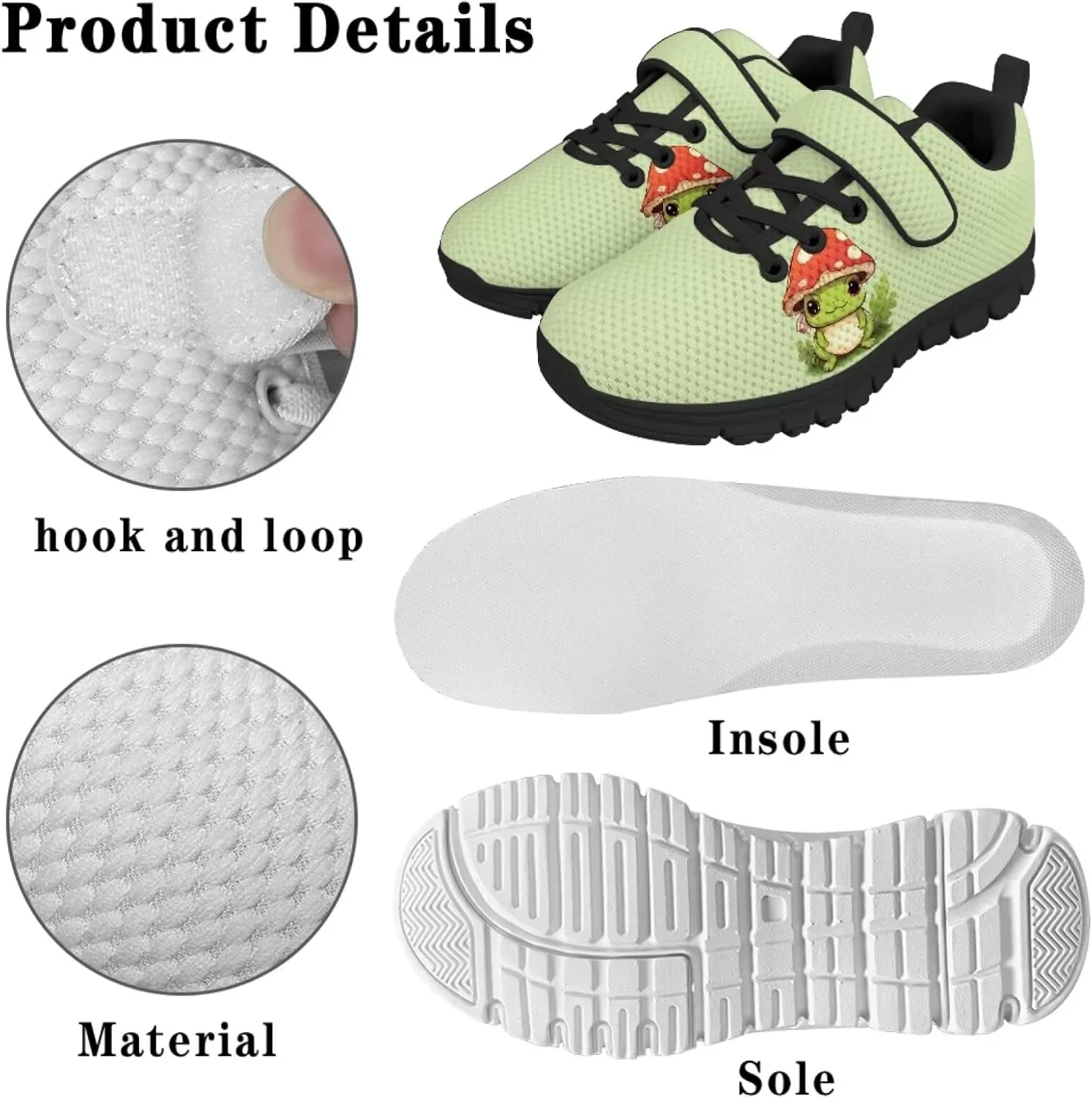 Animal Print Shoes for Kids Girls One Strap Tennis Sneakers Mesh Running Shoes Lightweight Athletic Shoes