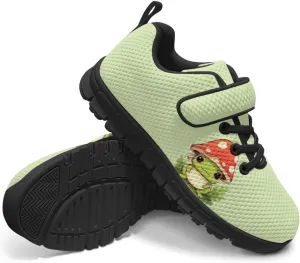 Animal Print Shoes for Kids Girls One Strap Tennis Sneakers Mesh Running Shoes Lightweight Athletic Shoes
