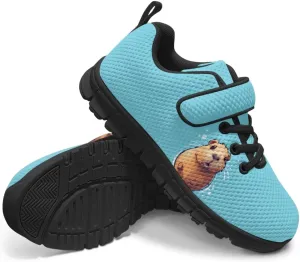 Animal Print Shoes for Kids Girls One Strap Tennis Sneakers Mesh Running Shoes Lightweight Athletic Shoes