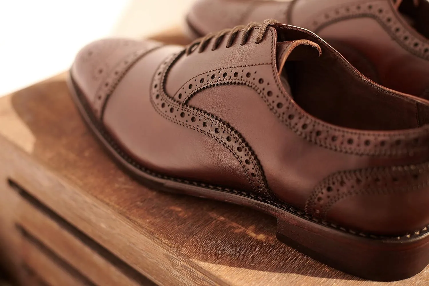 Anthony Veer Ford Quarter Brogue Shoes for Men | Lace-up | Goodyear Welt Construction | Recraftable Leather Outsole