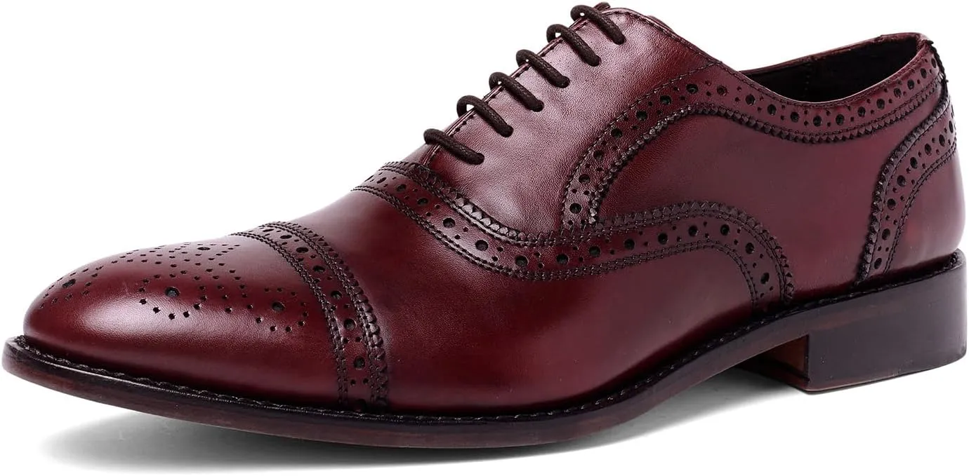 Anthony Veer Ford Quarter Brogue Shoes for Men | Lace-up | Goodyear Welt Construction | Recraftable Leather Outsole