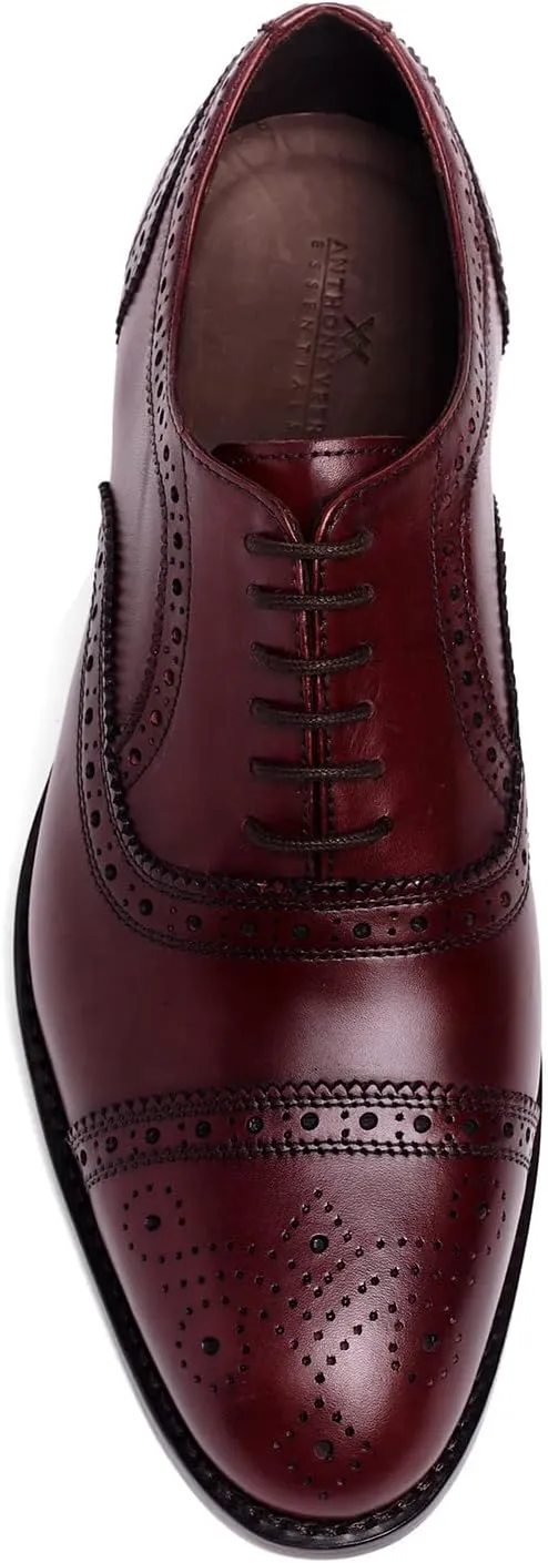 Anthony Veer Ford Quarter Brogue Shoes for Men | Lace-up | Goodyear Welt Construction | Recraftable Leather Outsole