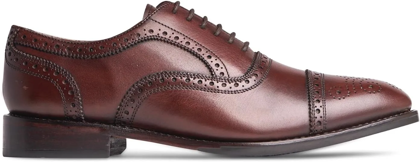 Anthony Veer Ford Quarter Brogue Shoes for Men | Lace-up | Goodyear Welt Construction | Recraftable Leather Outsole