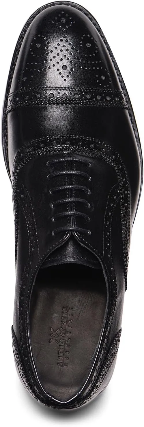 Anthony Veer Ford Quarter Brogue Shoes for Men | Lace-up | Goodyear Welt Construction | Recraftable Leather Outsole