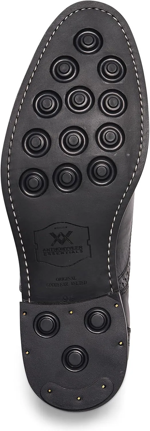 Anthony Veer Ford Quarter Brogue Shoes for Men | Lace-up | Goodyear Welt Construction | Recraftable Leather Outsole