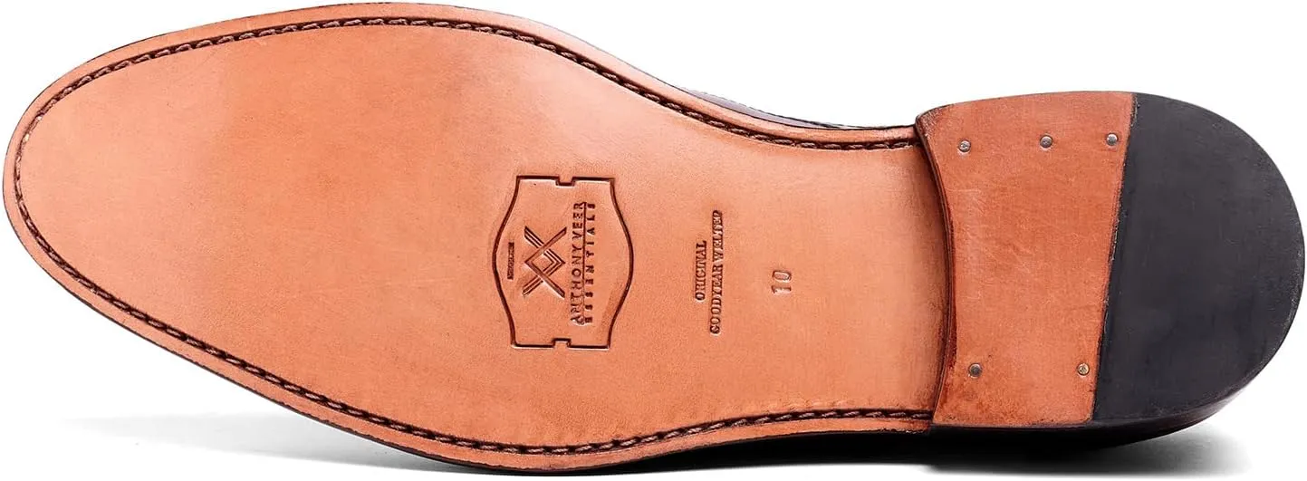 Anthony Veer Ford Quarter Brogue Shoes for Men | Lace-up | Goodyear Welt Construction | Recraftable Leather Outsole
