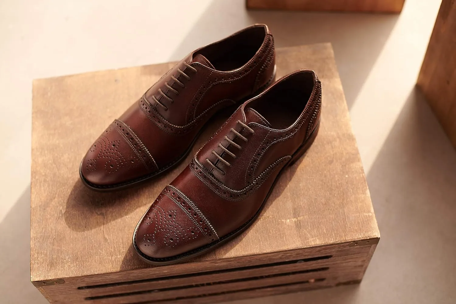 Anthony Veer Ford Quarter Brogue Shoes for Men | Lace-up | Goodyear Welt Construction | Recraftable Leather Outsole