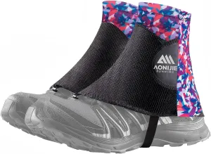 AONIJIE Low Trail Gaiters Reflective Ankle Gators Protective Shoe Covers with UV Protection & Breathable & Sand Prevention for Triathlon Marathon Hiking