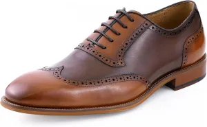Asher Green AG100 - Men's Dress Shoes - Genuine Calf Leather Wingtip Oxfords - Two Tone and Multi Tone Mens Dress Shoes