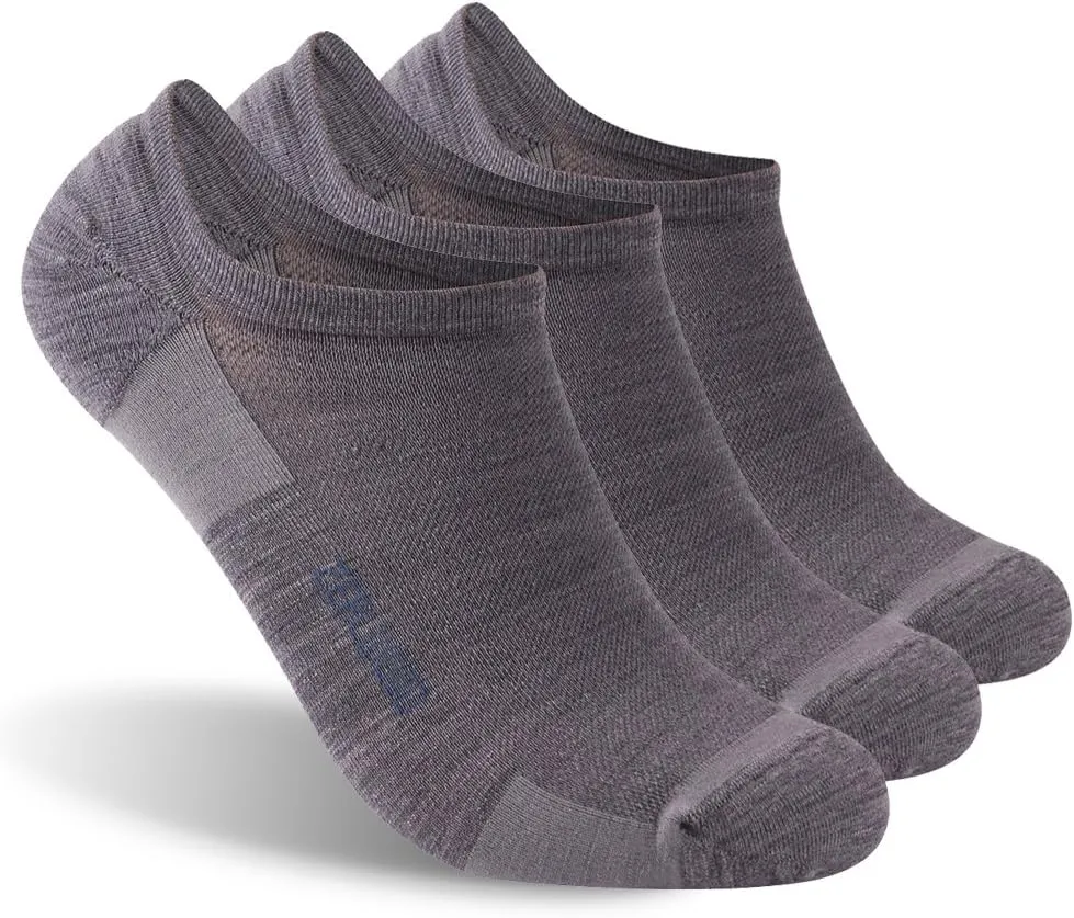 Athletic Running Socks, ZEALWOOD Unisex Merino Wool Anti-blister Cushion Hiking Socks,1/3 Pairs
