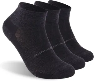Athletic Running Socks, ZEALWOOD Unisex Merino Wool Anti-blister Cushion Hiking Socks,1/3 Pairs