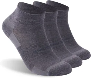 Athletic Running Socks, ZEALWOOD Unisex Merino Wool Anti-blister Cushion Hiking Socks,1/3 Pairs