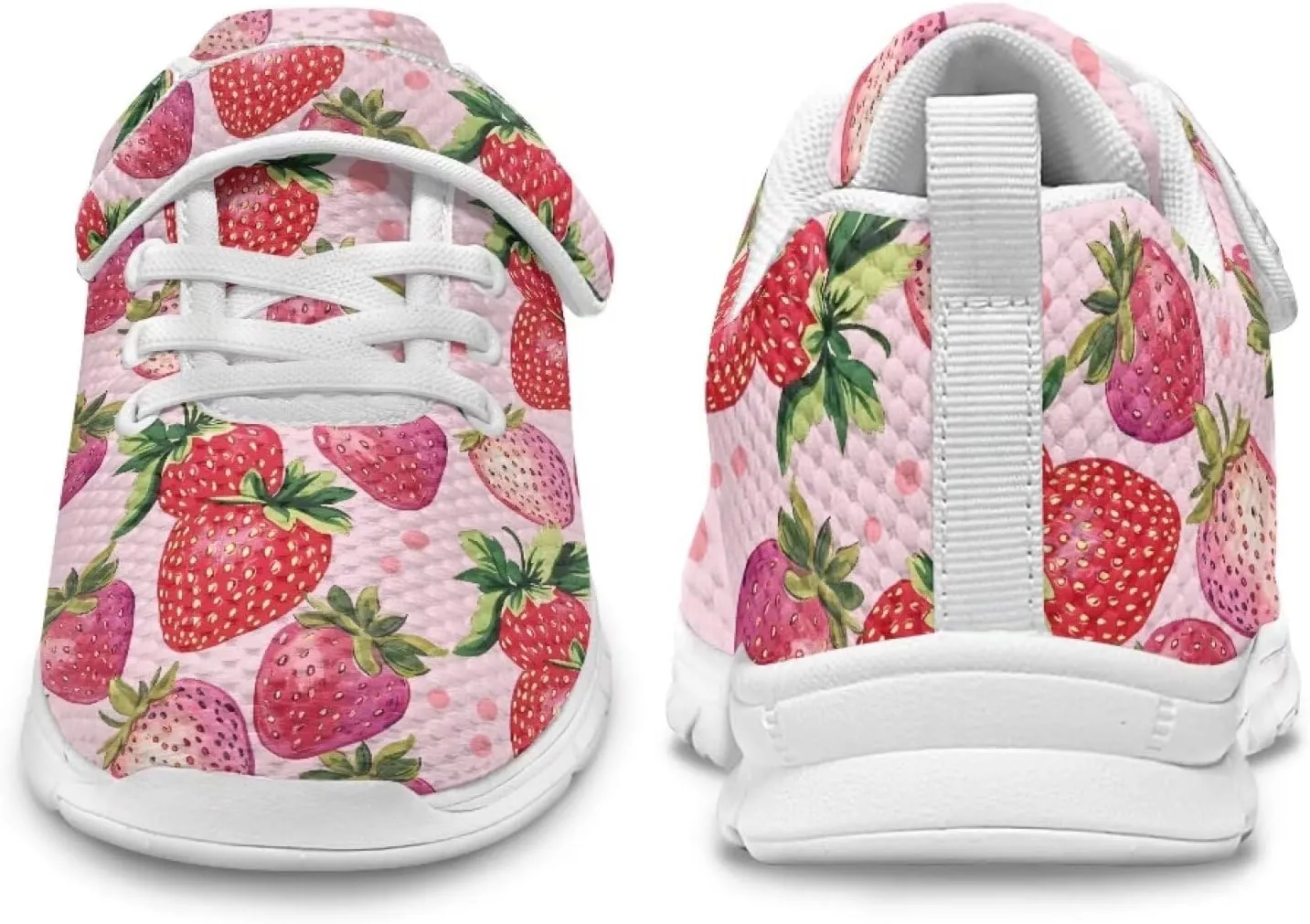 Athletic Sneaker for Boys,Girls Non-Slip Mesh Sneakers with White Sole,Children's Single Buckle Sneakers as Gifts