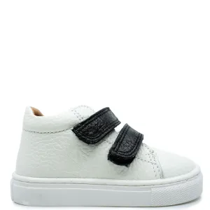 Atlanta Mocassin Black And White Velcro Baby Sneaker