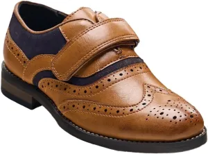 Baby Boys Suede-Leather Wingtip Brogue Oxford Shoes for Weddings & Special Occasions