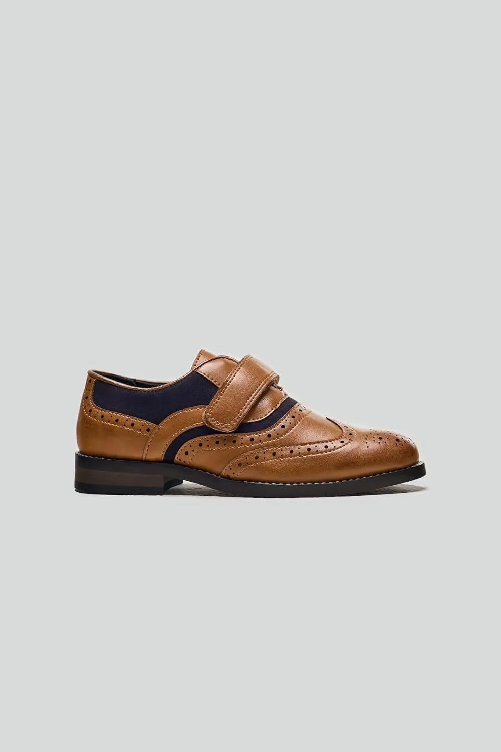Baby Boys Suede-Leather Wingtip Brogue Oxford Shoes for Weddings & Special Occasions