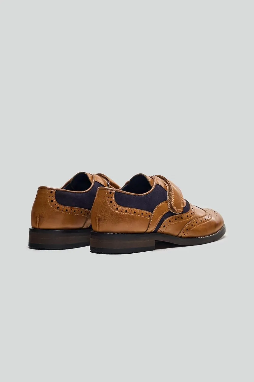 Baby Boys Suede-Leather Wingtip Brogue Oxford Shoes for Weddings & Special Occasions