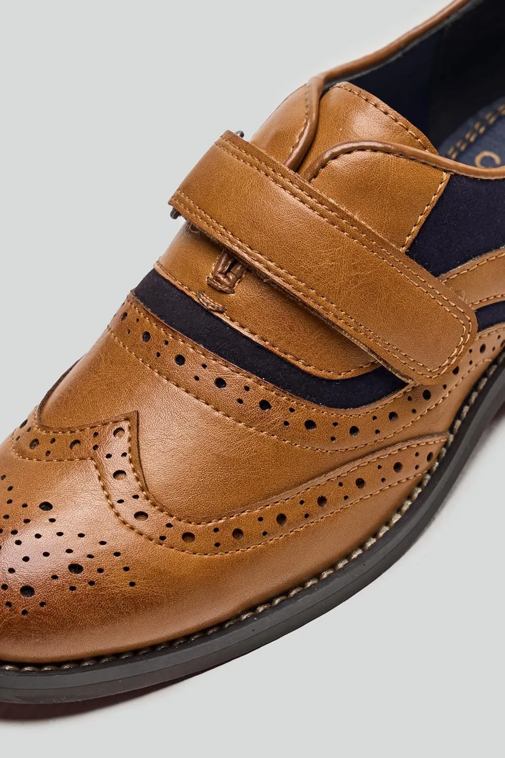 Baby Boys Suede-Leather Wingtip Brogue Oxford Shoes for Weddings & Special Occasions