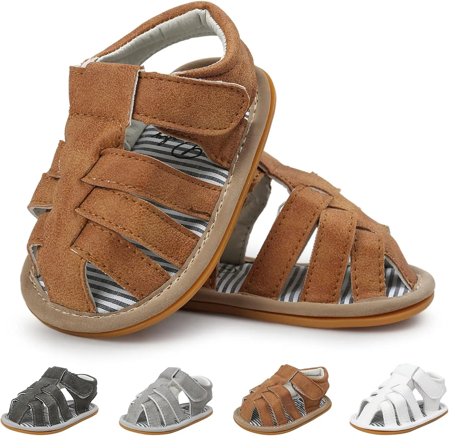 Baby Girl Boy Sandals, Premium Soft Anti-Slip Sole Infant Baby Sandals Summer Casual Beach Shoes Bowknot Princess Dress Flats Prewalker First Walker Shoes