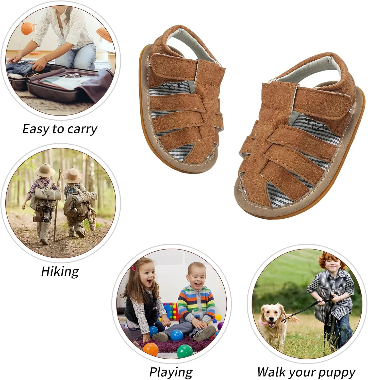 Baby Girl Boy Sandals, Premium Soft Anti-Slip Sole Infant Baby Sandals Summer Casual Beach Shoes Bowknot Princess Dress Flats Prewalker First Walker Shoes