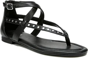 bar III Womens Tayla Strappy Flat Sandals, Black, Size 5.0
