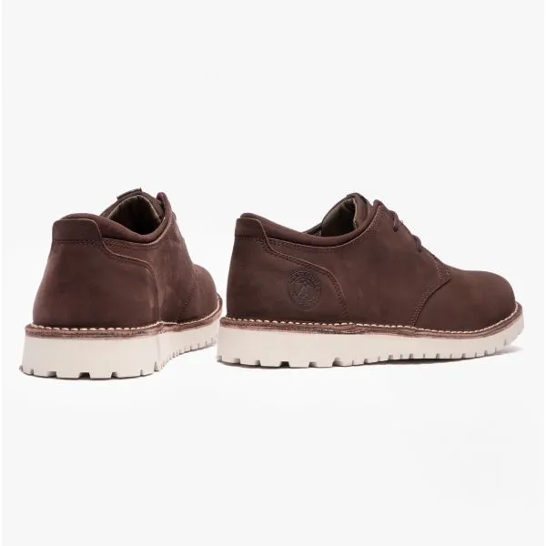 Barbour ACER Mens Leather Derby Shoes Choco