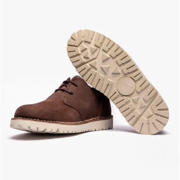 Barbour ACER Mens Leather Derby Shoes Choco