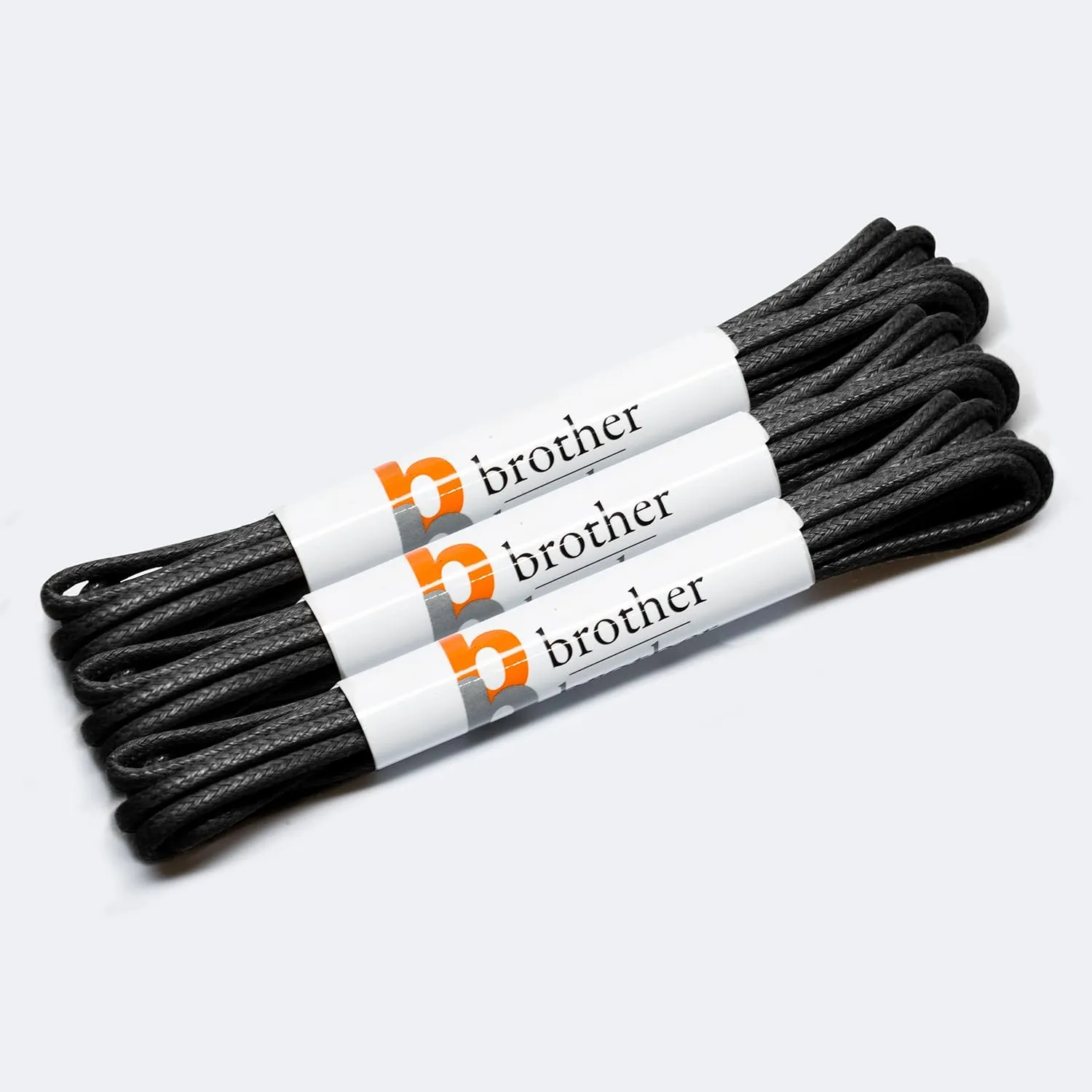 BB BROTHER BROTHER Dress Shoe Laces (3 Pairs) Round Waxed 100% Cotton Oxford Shoelaces