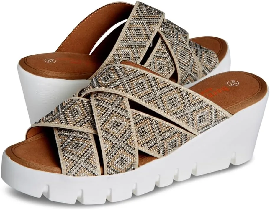 Bernie Mev Women's Venti Martini Wedge Heel Slide Sandal