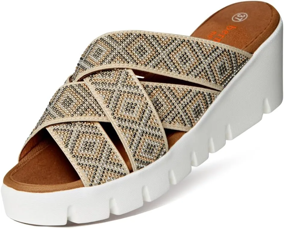 Bernie Mev Women's Venti Martini Wedge Heel Slide Sandal