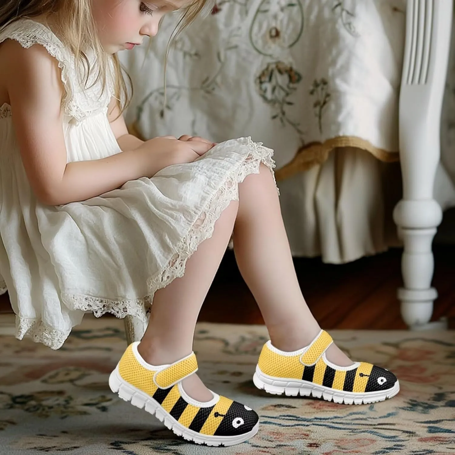Binienty Girls Dress Shoes Mary Jane Flats Size 11-2.5 School Uniform Sneakers Anti Slip
