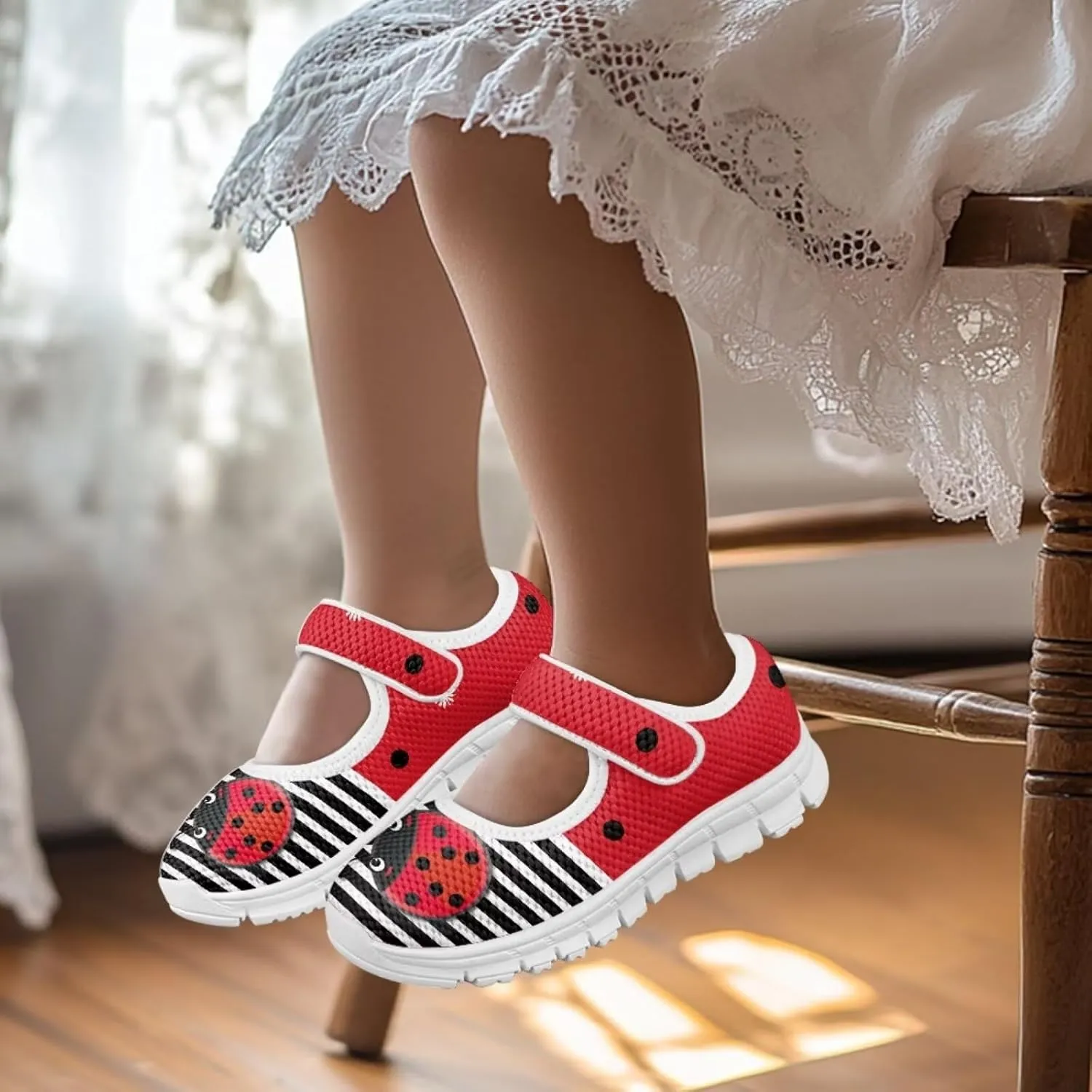 Binienty Girls Dress Shoes Mary Jane Flats Size 11-2.5 School Uniform Sneakers Anti Slip