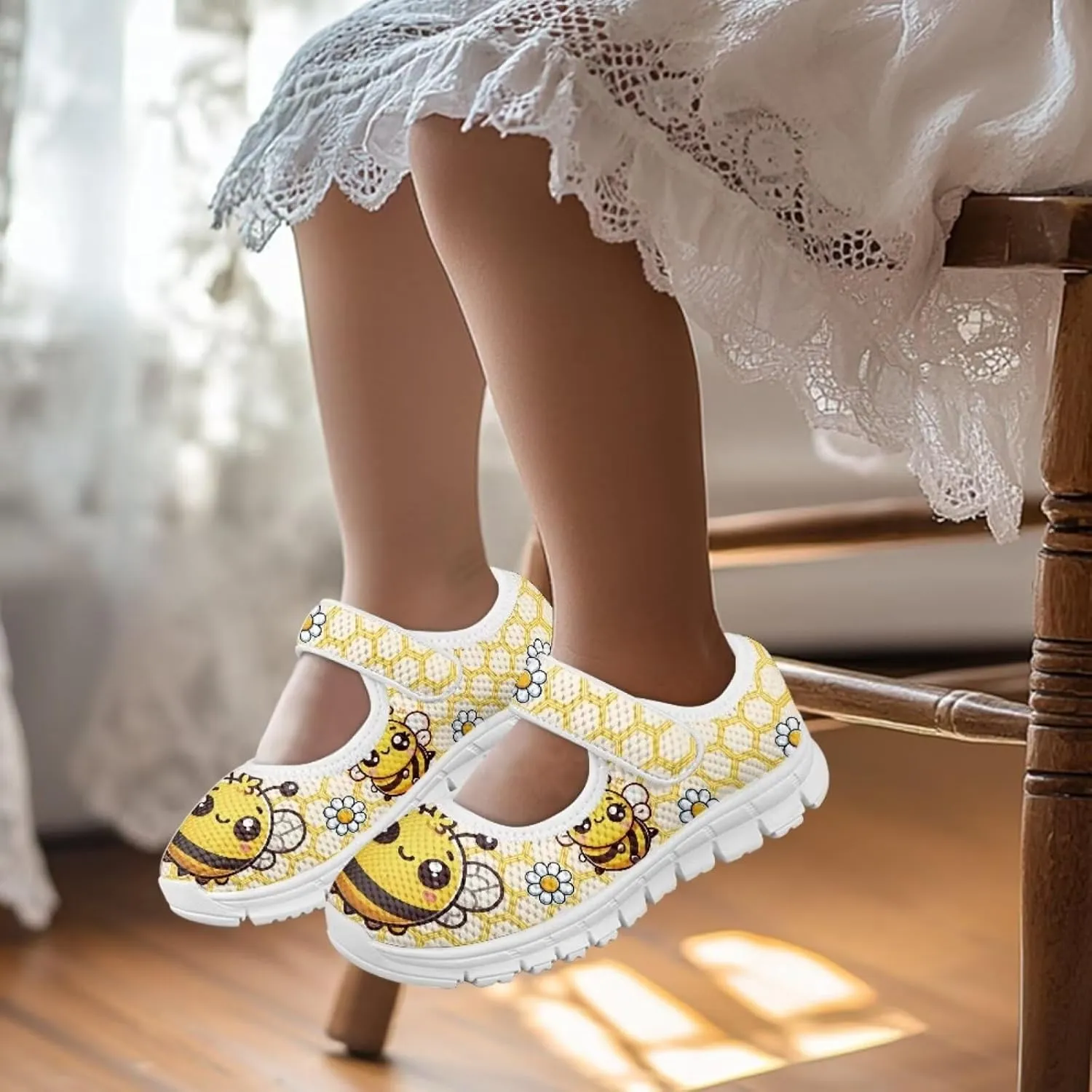 Binienty Girls Dress Shoes Mary Jane Flats Size 11-2.5 School Uniform Sneakers Anti Slip