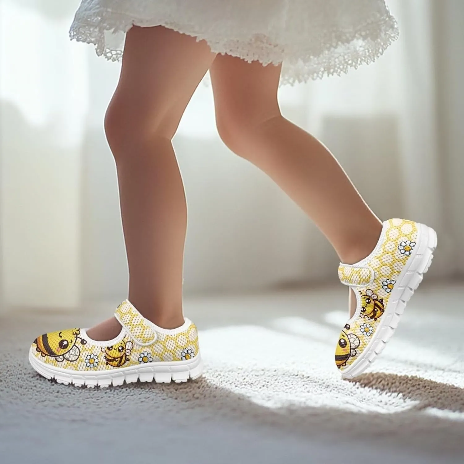 Binienty Girls Dress Shoes Mary Jane Flats Size 11-2.5 School Uniform Sneakers Anti Slip