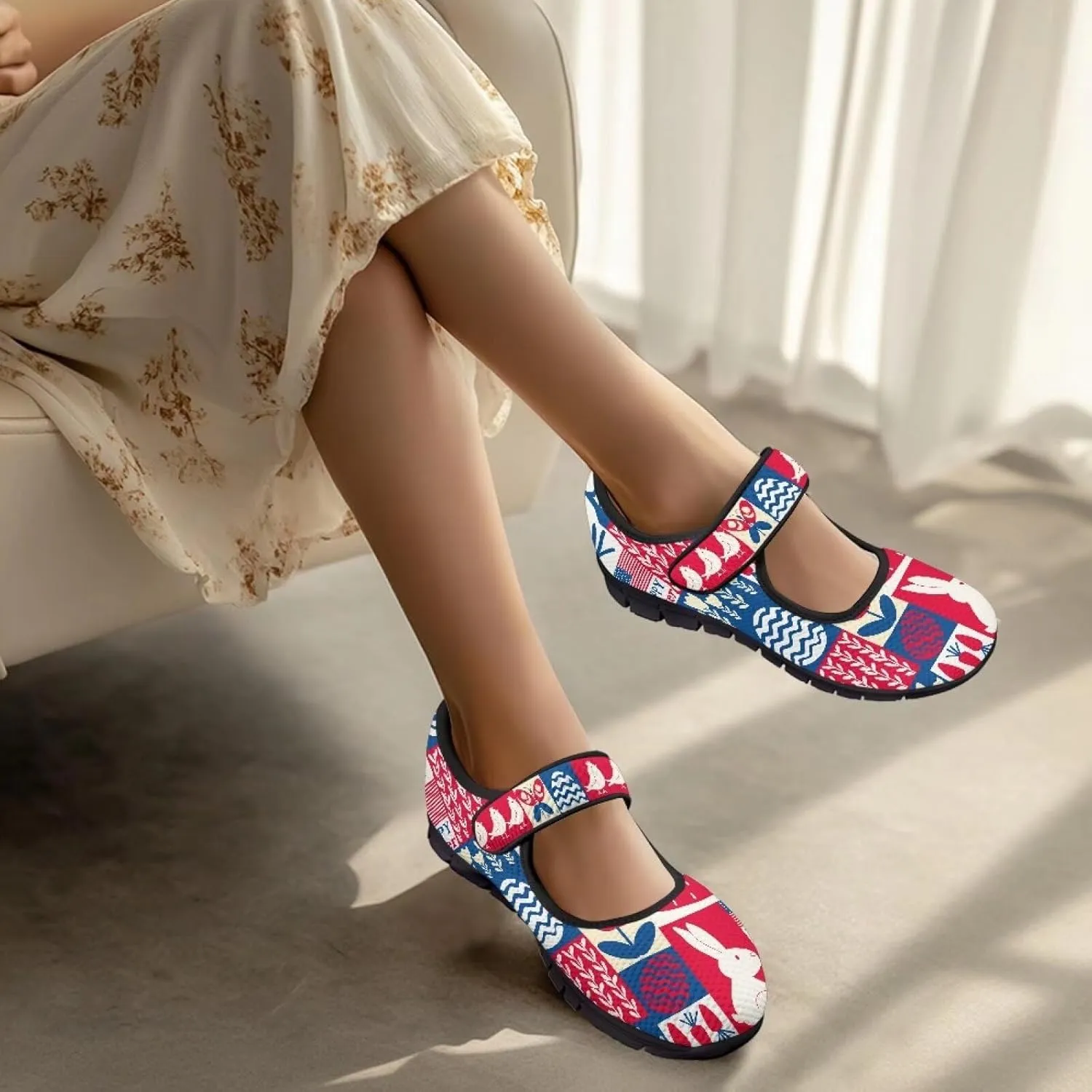 Binienty Mary Jane Shoes Women Wide Width Dress Flats Round Toe Non Slip Low Cut Casual Travel Shoes