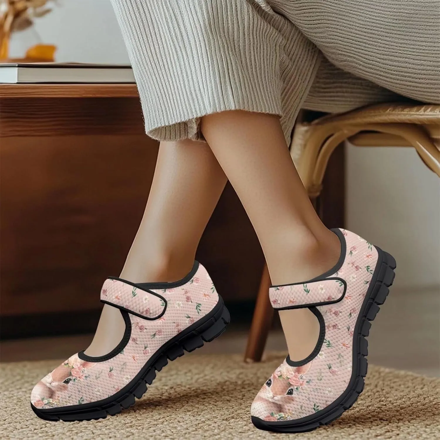 Binienty Mary Jane Shoes Women Wide Width Dress Flats Round Toe Non Slip Low Cut Casual Travel Shoes