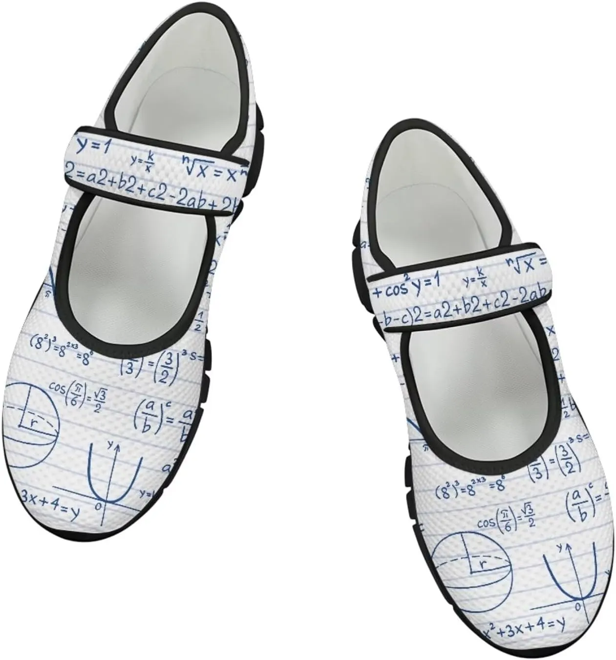Binienty Womens Mary Jane Shoes Slip On Loafers with Adjust Hook and Loop Breathable Mesh Walking Sneakers