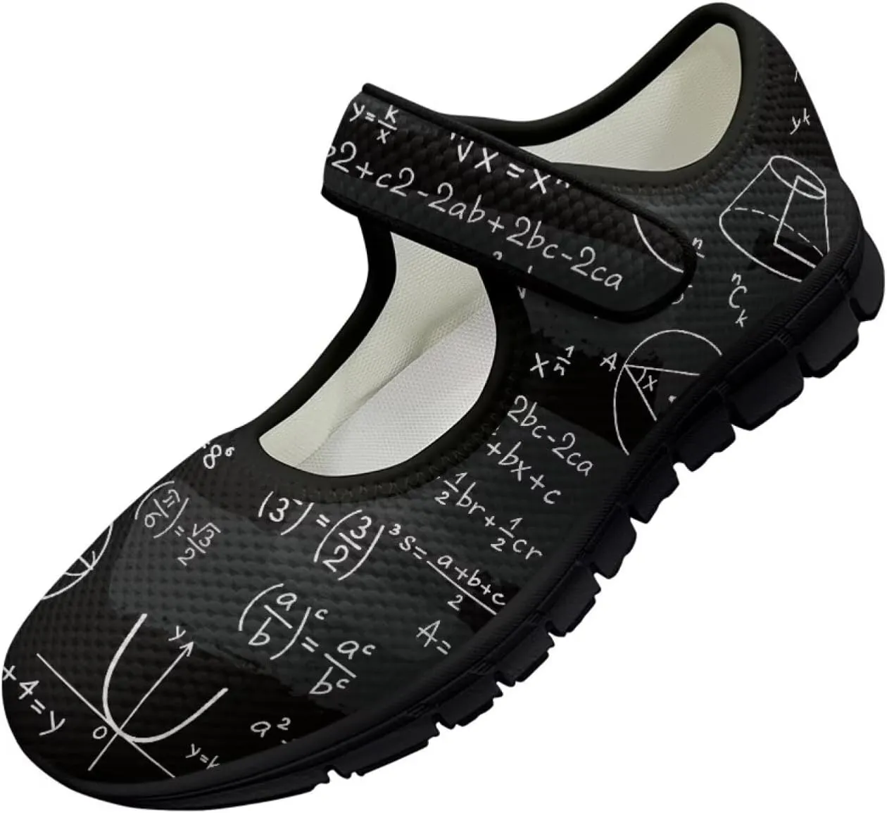 Binienty Womens Mary Jane Shoes Slip On Loafers with Adjust Hook and Loop Breathable Mesh Walking Sneakers